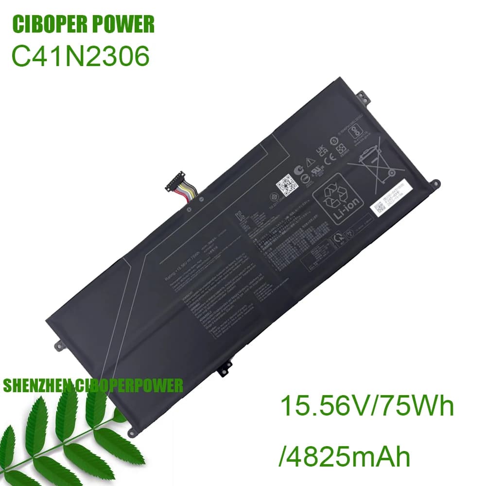 CP Laptop Battery C41N2306 0B200-04510000 15.56V/75Wh/4825mAh For Zenbook Duo OLED UX8406C UX8406CA UX8406M UX8406MA Series