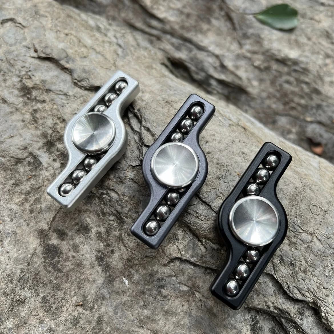 EDC Fidget Slider Spinner Metallo Acciaio inossidabile Giocattoli sensoriali per ADHD Adulti Messa a fuoco Antistress Portatile Silenzioso Spin