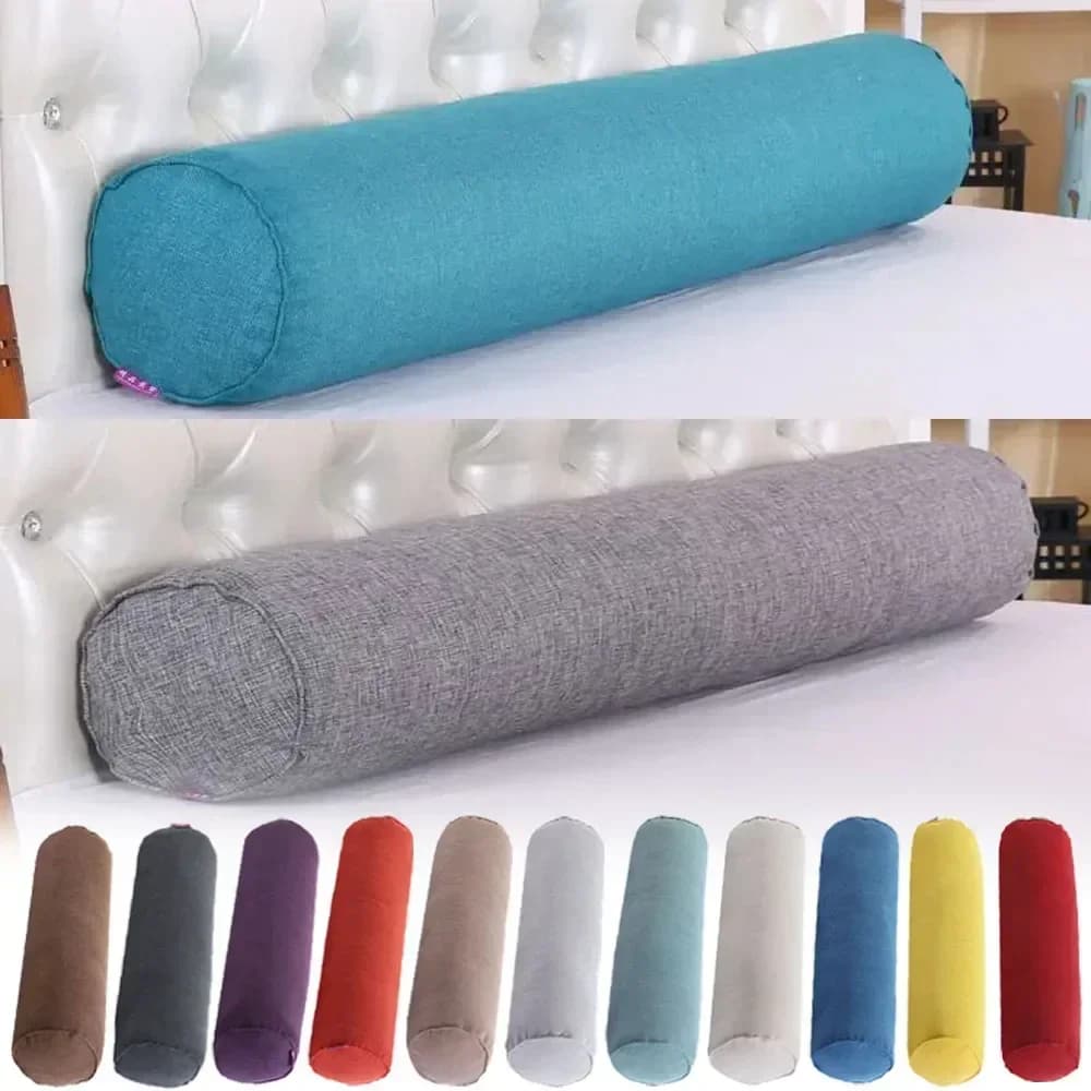 Cuscino per il collo Cuscino per cuscino rotondo cervicale Cuscino per bombola per dormire Supporto per colonna vertebrale Cuscino lombare Dolore in cotone Resilienza del tubo del letto