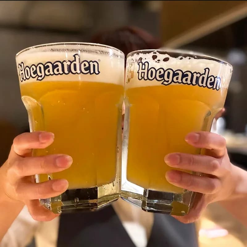 Boccale da Birra Grande in Vetro Fujia, Tazza Esagonale Ultra Capiente per Birrerie e Pub, Stile Commerciale Nordico