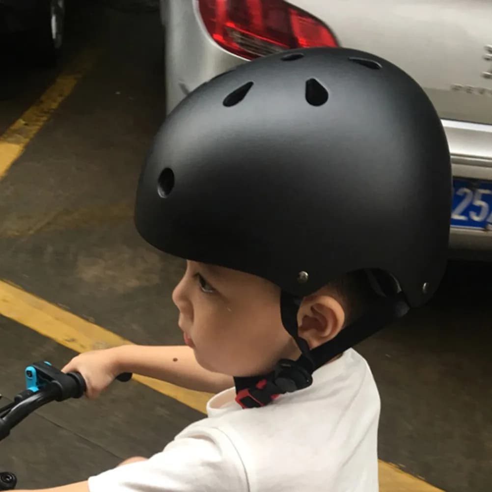 1 Pezzo Protezione Nera Traspirante per Bambini per Pattinaggio a Rotelle, Skateboard, Pattinaggio su Ghiaccio, Bici Senza Pedali