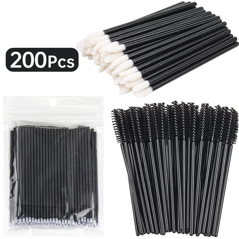 200 pcs brushes for disposable makeup set wands for mascara lip brush applicator micropennello pad for extension eyelashes tools for makeup
