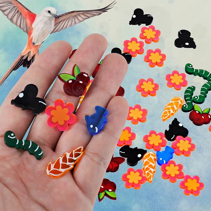 Tokens for food resources with wings opening included set of 174 laser-cut acrylic nectars updated for table games with wings opening