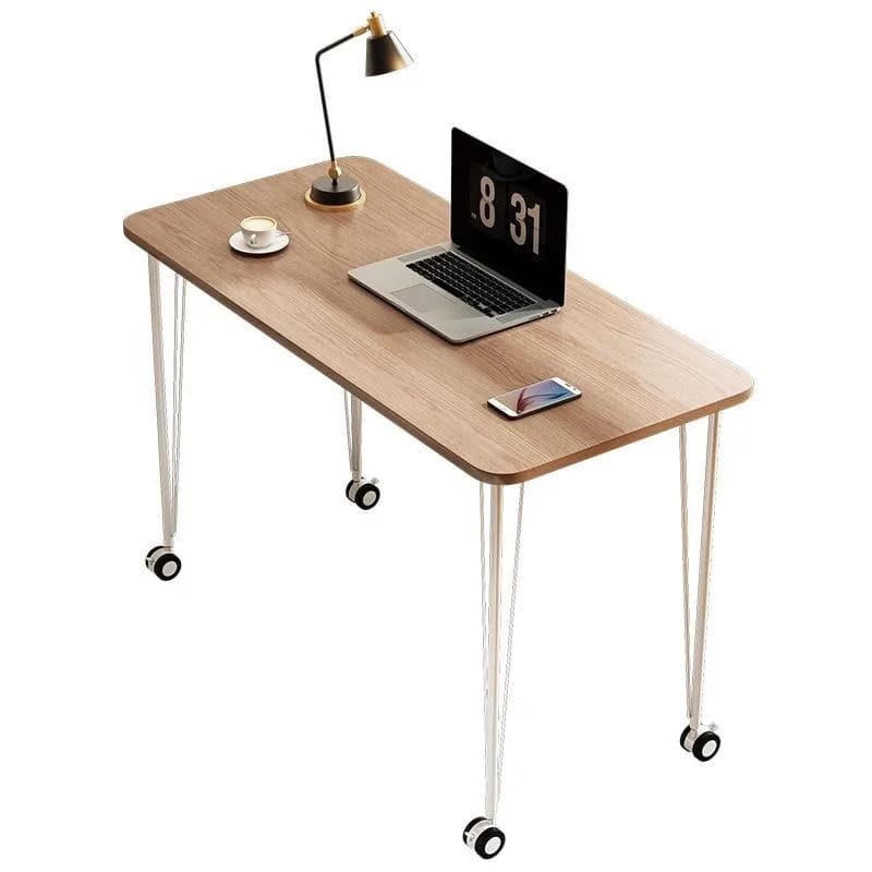 Scrivania mobile per computer con ruote, tavolo da studio regolabile in altezza per studenti, casa, camera da letto, piccolo appartamento, supporto per laptop