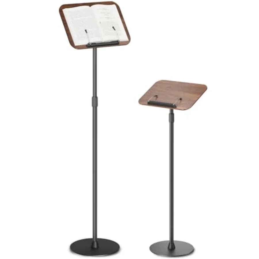 Supporto per Libri da Terra, Supporto per Lettura Regolabile in Altezza, Porta Libri Multiuso/Supporto per Laptop/Supporto per Spartiti, 180° ° Scrivania Inclinabile