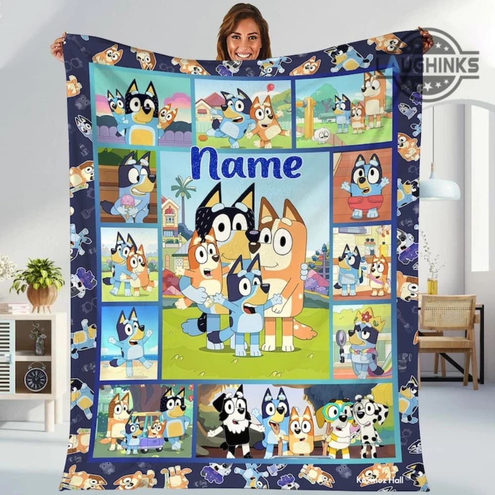 Nuova Coperta Ufficiale Bluey 2026 con Stampa 3D, Morbida e Confortevole per Tutte le Stagioni, per Famiglie, Bambini e Bambine