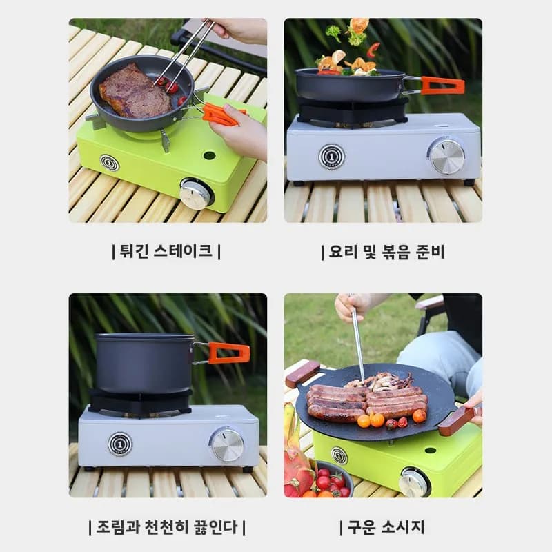 Stufa a gas portatile antivento grande fornello da campeggio Stufa a cassetta da esterno integrata per campeggio ed escursionismo all'aperto