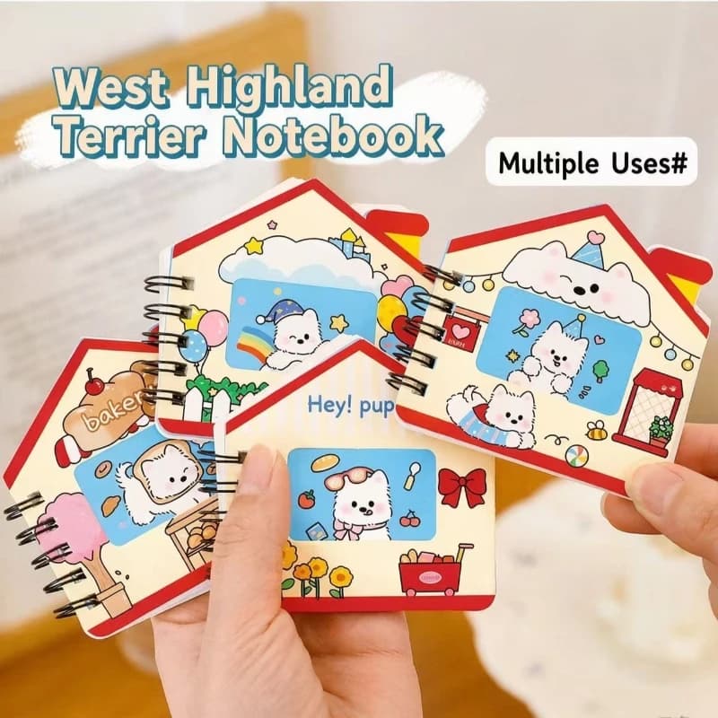 Kawai Window Coil Book Cartoon Special shaped Pocket Book Student lovely Stationery Gift Reward Small Gift Sticky Note Book