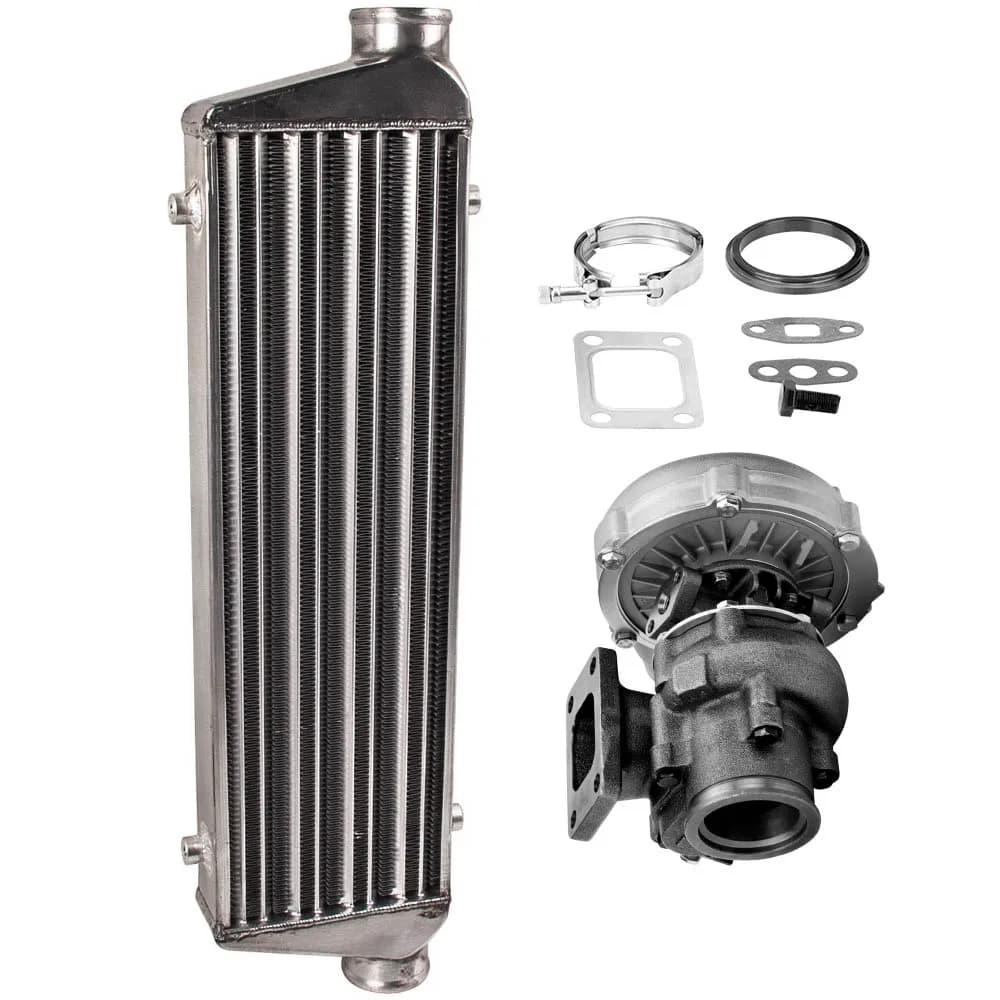 Kit turbo V-Band T04E 400+HP Stage III Wastegate+Intercooler in lega di alluminio