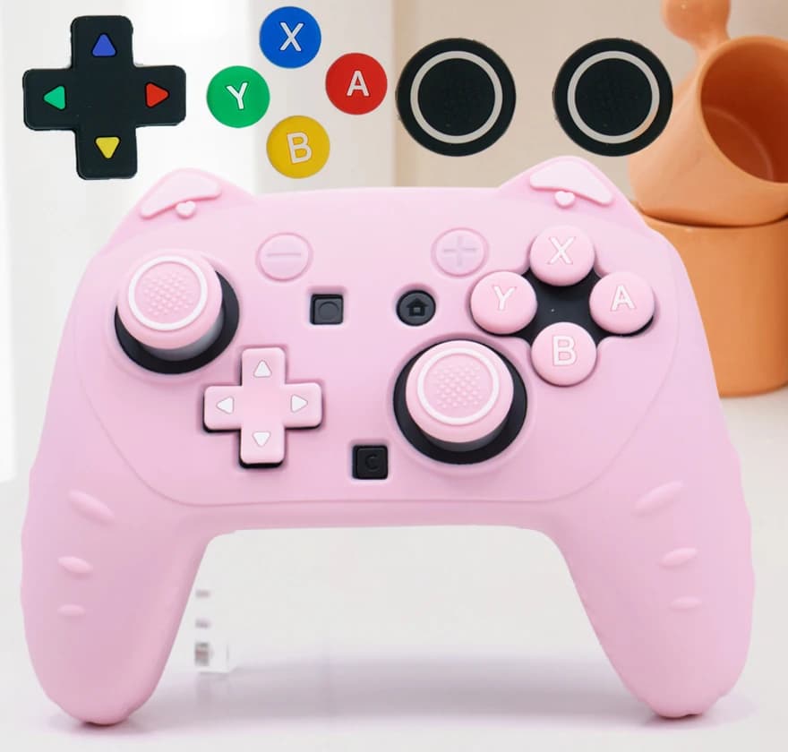 Silicone morbido Dpad pulsante incrociato ABXY chiave adesivo custodia in pelle per Switch 2/1 Pro/NS2 Pro controller di gioco Thumb Stick Grip Cap Cover