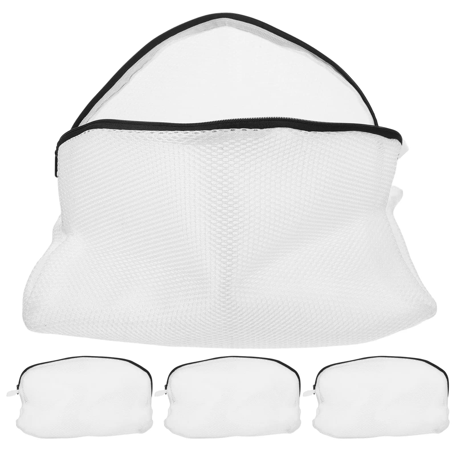 4Pcs Lightweight Portable Shoe Washing Bag Mesh Laundry Bag for Sneakers Canvas Shoes Gym Footwear Travel Easy Cleaning