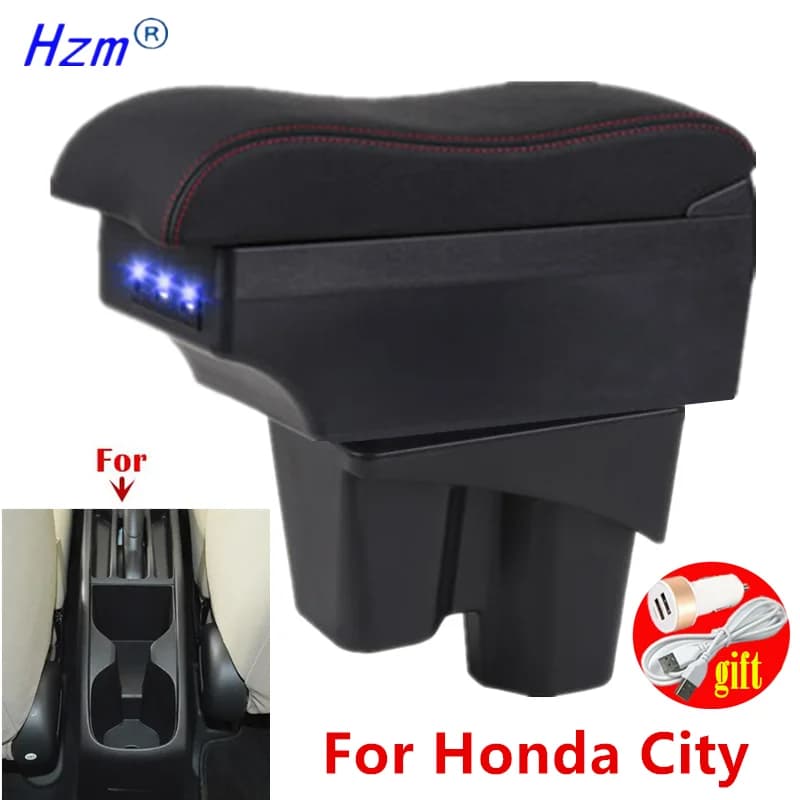 For Honda City Armrest Box For Honda New City Car Armrest box Central Storage box Interior Dedicated Retrofit Car Accessories