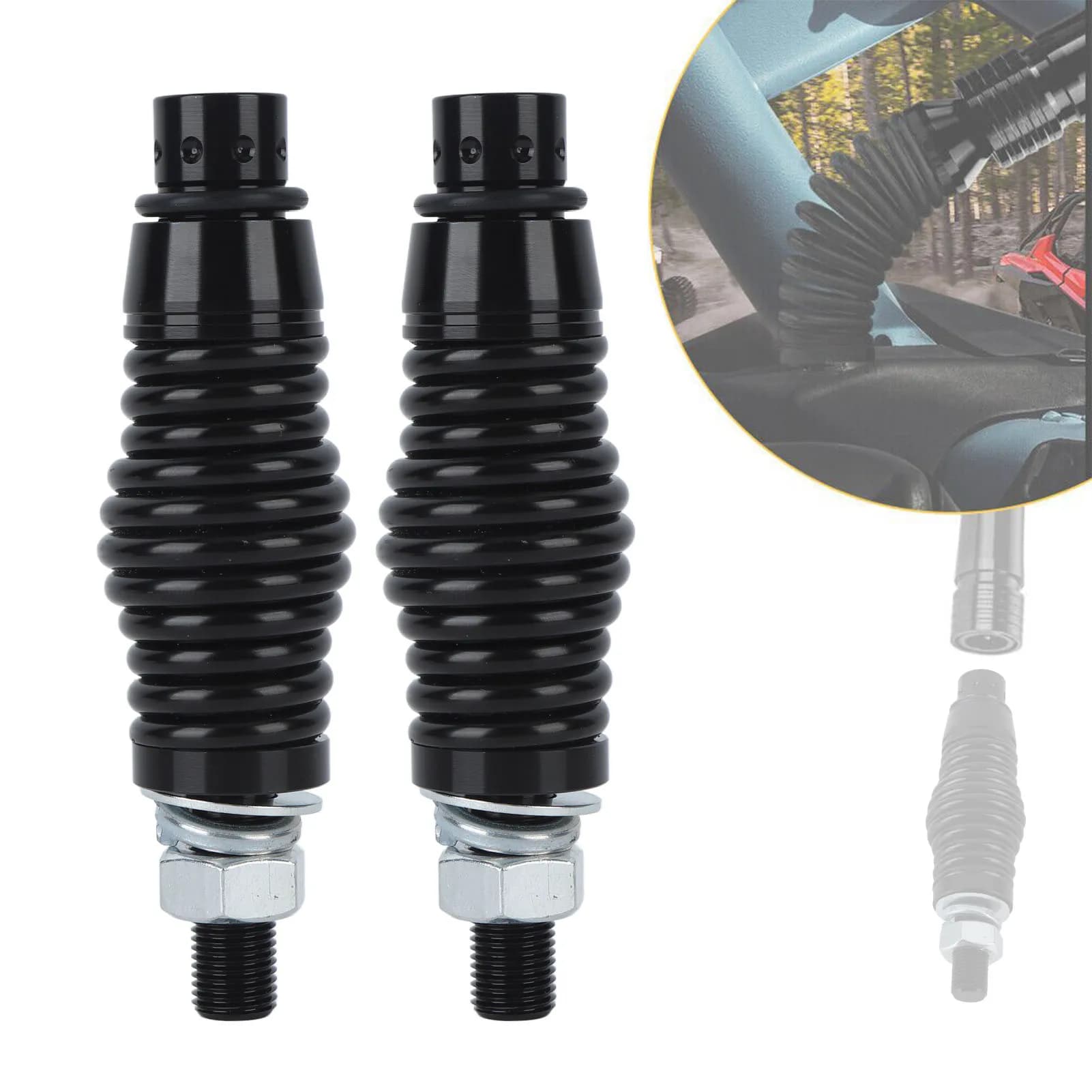 Base di montaggio protettiva con base a molla per luce frusta a LED RGB da 2 pezzi per base di montaggio a molla per luce frusta a LED UTV ATV