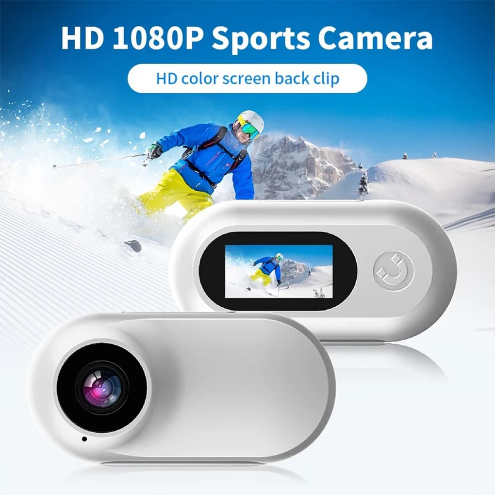 Telecamera sportiva per pollice 1080P Mini telecamera sportiva da ciclismo rotante 360 per esterni con schermo LCD Registratore di guida Telecamera per collare per animali domestici