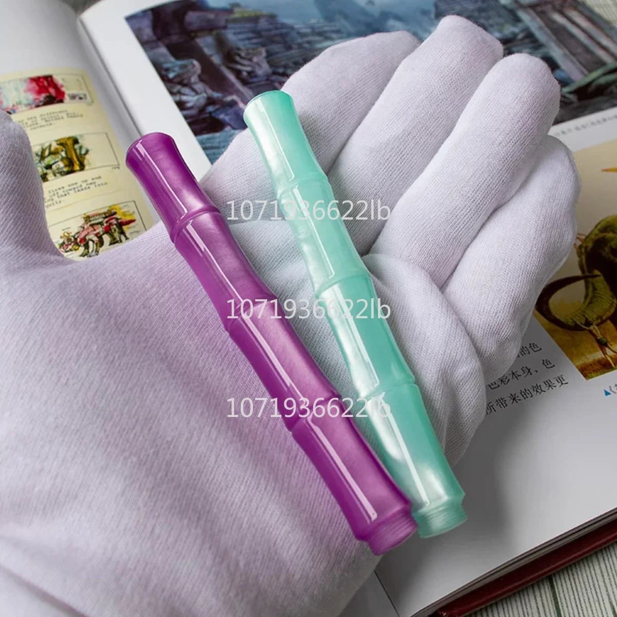 A106 Acrylic Bamboo Fountain Pen Gold Nib Practice Calligraphy Art Nib Pocket Pen Resin Writing Business Office Supplies Gift