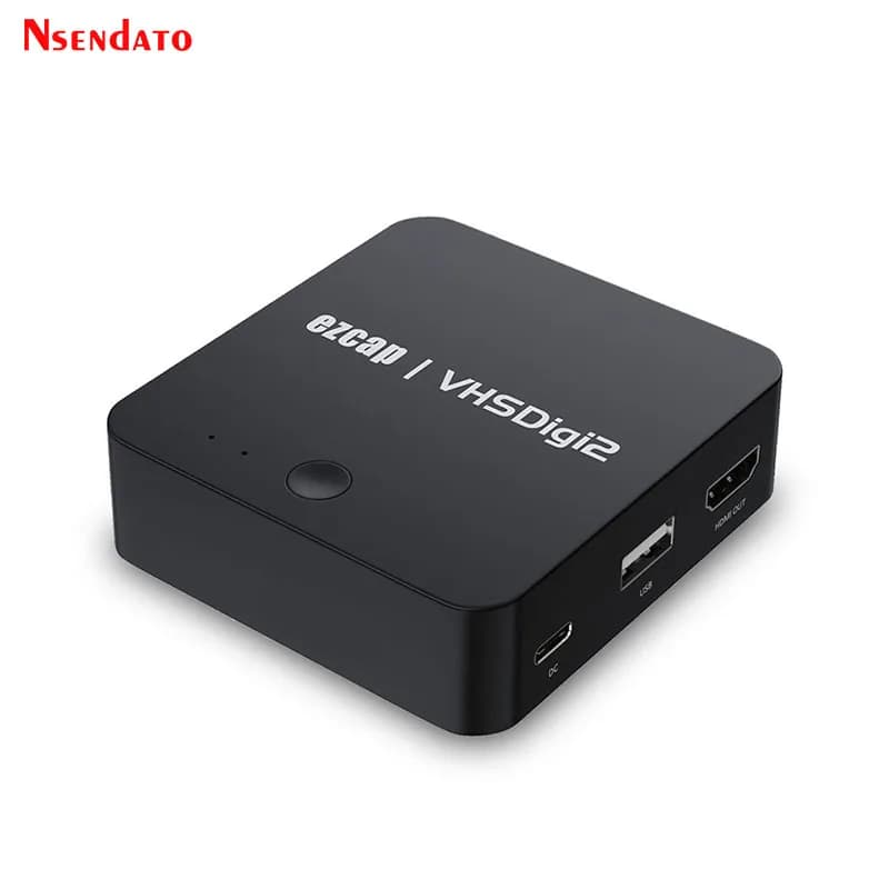 EZCAP181 Registratore Video Audio Digitale da VHS Analogico a Digitale, Dispositivo di Acquisizione Video USB HD per Hi8, VCR, DVR, Videocamere e Digitalizzatore di Nastri
