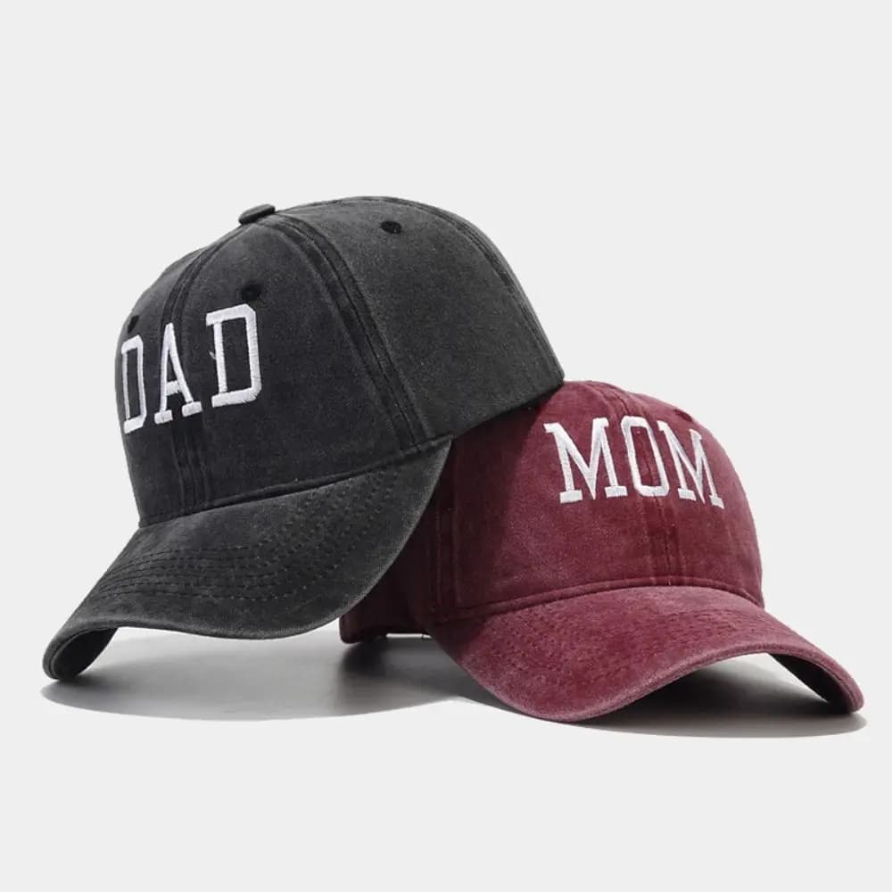 Fashion Visors DAD MOM Embroidery Baseball Caps Vintage Hiphop Distressed Faded Cap Adjustable Baseball Hats