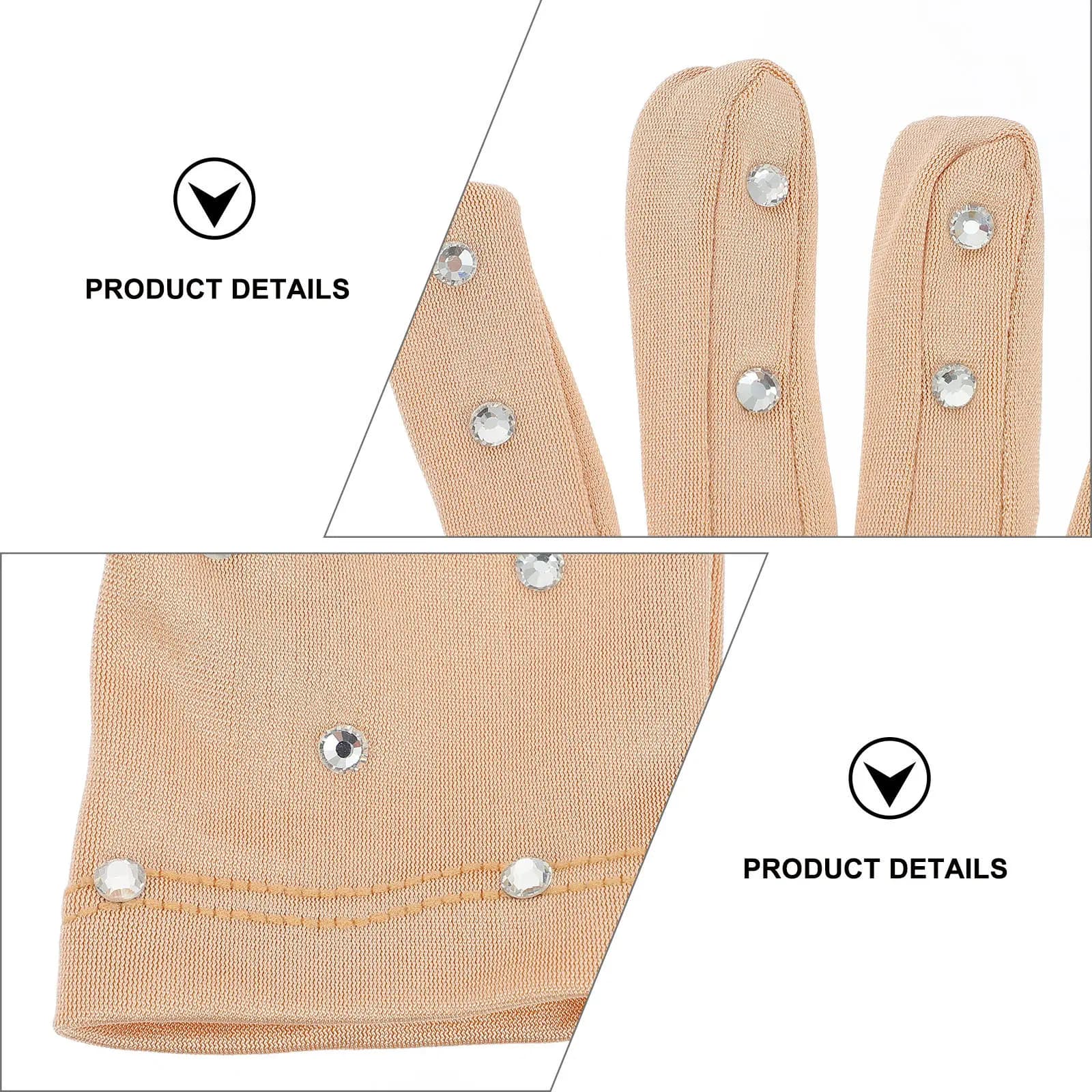1 paio di guanti da pattinaggio artistico con strass trasparenti e brillanti, guanti da donna eleganti e traspiranti per danza, pattinaggio sul ghiaccio, inverno