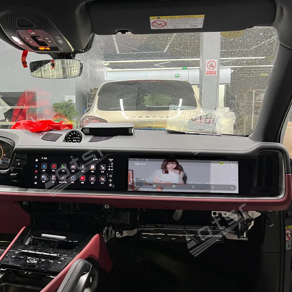 Schermo di intrattenimento per auto per Porsche Cayenne 2024, display per cruscotto lato passeggero, schermo DSP Plug and Play, aggiornamento Android.