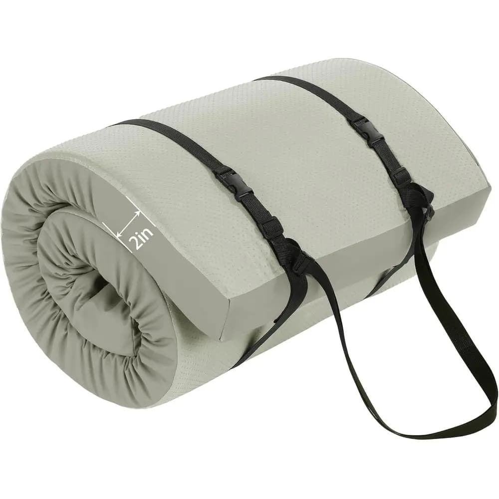 Tappetino Pieghevole per Ginnastica 72x24 2 Pollici di Spessore con Rivestimento in Pelle PU per Yoga, Pilates e Stretching