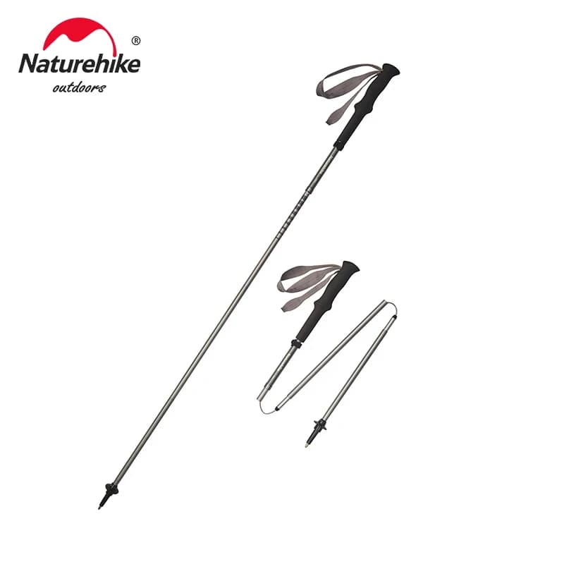 Trekking poles Naturehike Lightwind Pro 4-section folding ultralight walking pole for outdoor camping, hiking, climbing