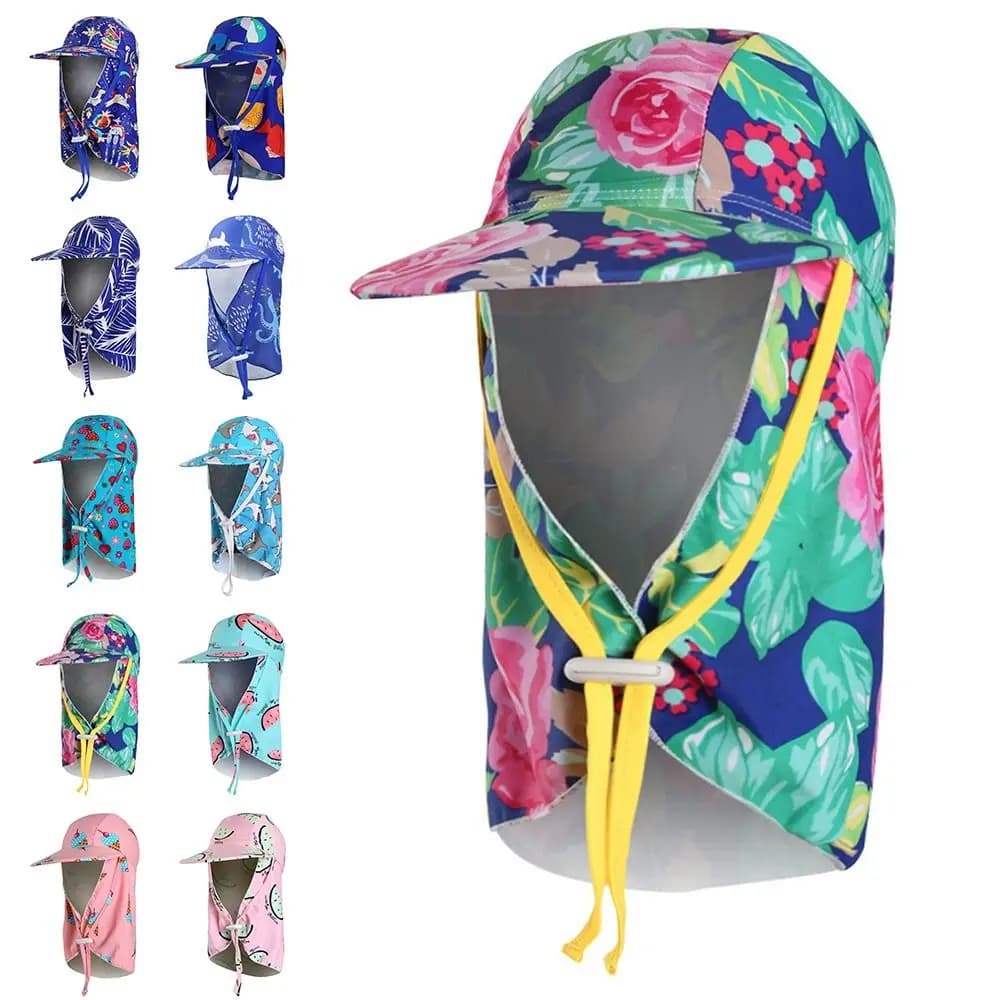 Children's Swimwear Windproof Sand Resistant Children's Beach Sun Hat Large Tent Solar Protection Hats for Boys and Girls