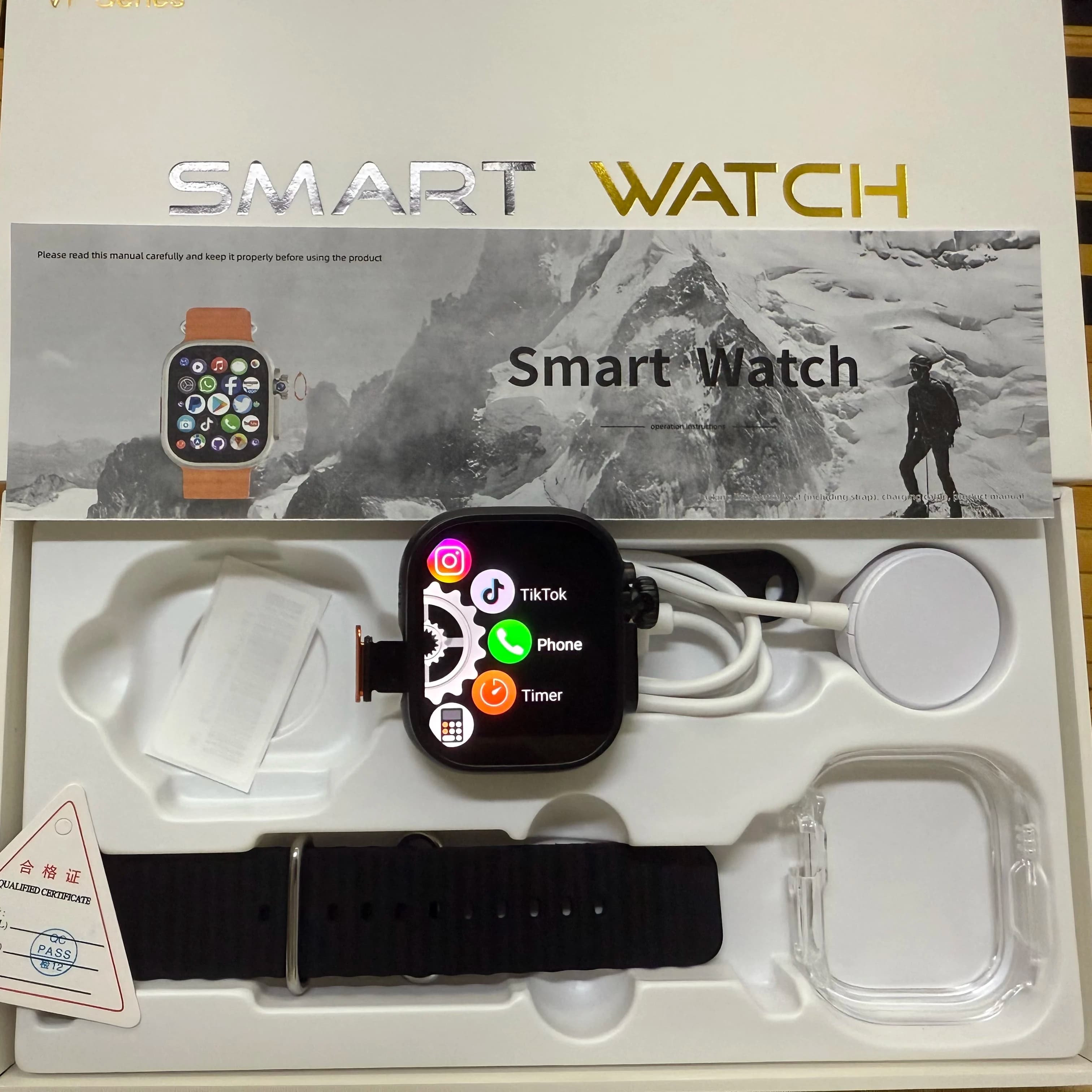 DW100 Pro Plus Global Version Ultra Smartwatch with Touch ID 2,29 inch large screen rotation camera NFC GPS location WIFI Connect