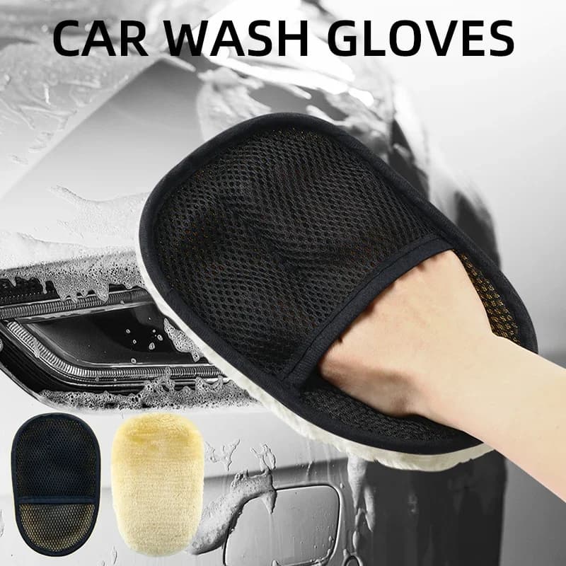Guanti morbidi in lana Strumenti per la cura della pelle e guanti per la pulizia dell'auto Realizzati in fibre ultrafine per la pulizia dell'auto