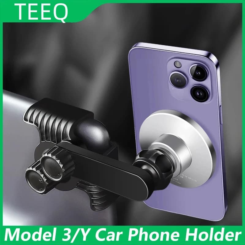 Per Tesla Model3 Highland Model Y supporto per telefono da auto supporto per telefono magnetico regolabile supporto per telefono laterale per schermo dell'auto