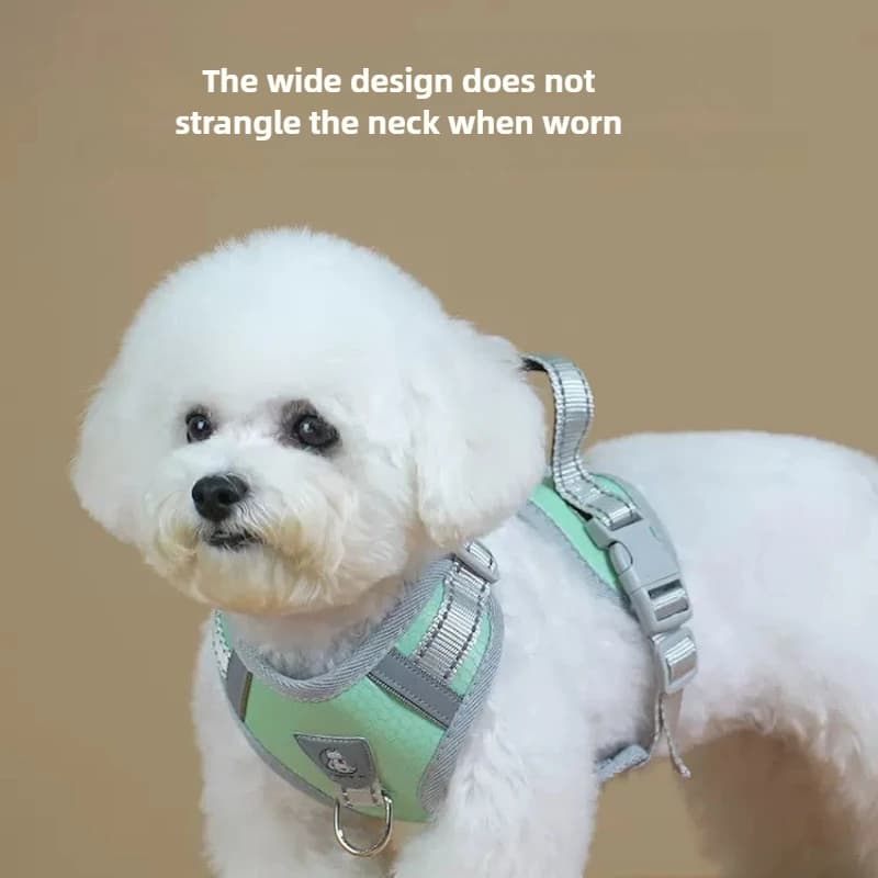 Imbracatura antiscivolo traspirante, attrezzatura da passeggio per cani in stile gilet riflettente leggero adatta per la maggior parte dei cani