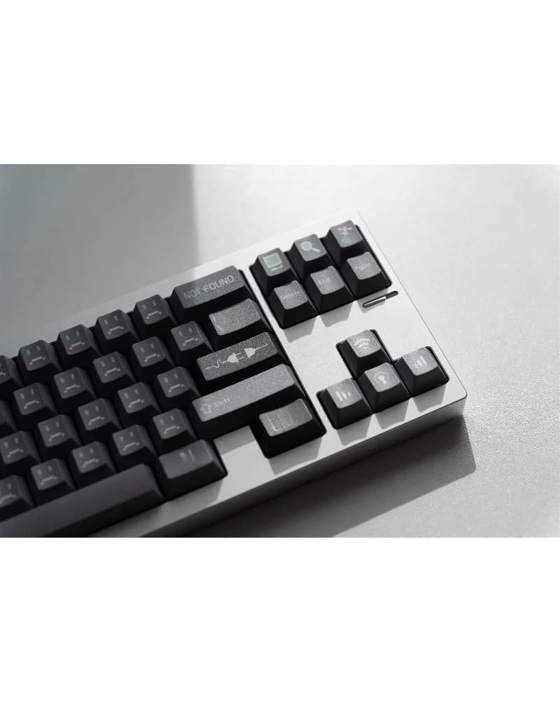 Keycap PBT original sublimation mechanical keyboard customization full set of gray and black theme waves