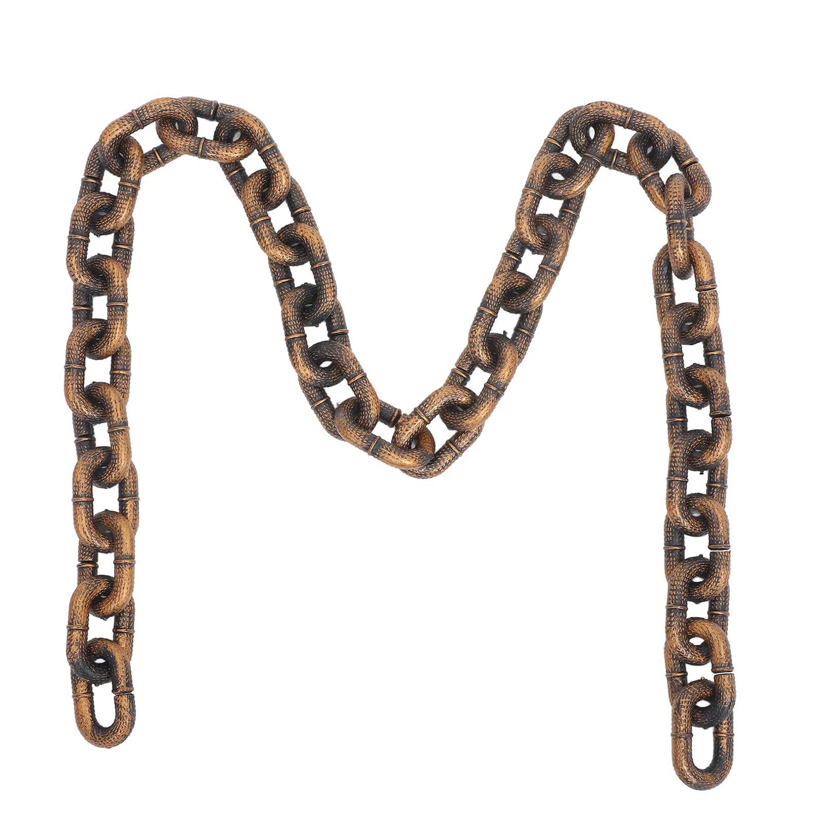 Large Dog Chain Halloween Plastic Fake Chain Outdoor Decorative Collar Halloween Prop Cosplay Accessory Funny Dog Leash