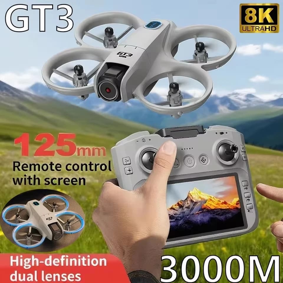 Hot NUOVO GPS Drone GT3 8K HD Doppia fotocamera 180 ° FPV 5G WIFI Motori Brushless Intelligenza Evitamento Ostacoli Quadricotteri Pieghevoli