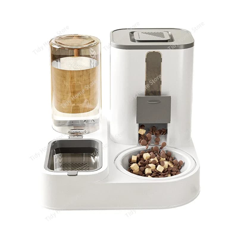 Mangiatoia automatica per gatti, combinata con ciotola per gatti e ciotola per cani, acqua potabile automatica, ciotola per animali domestici e ciotola per cibo
