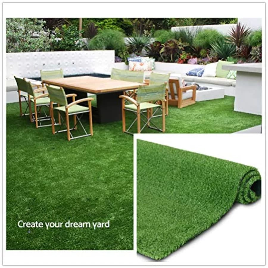 Tappeto in Erba Sintetica Verde, Tappetino per Animali Domestici con Fori di Drenaggio, Erba Artificiale per Interni ed Esterni