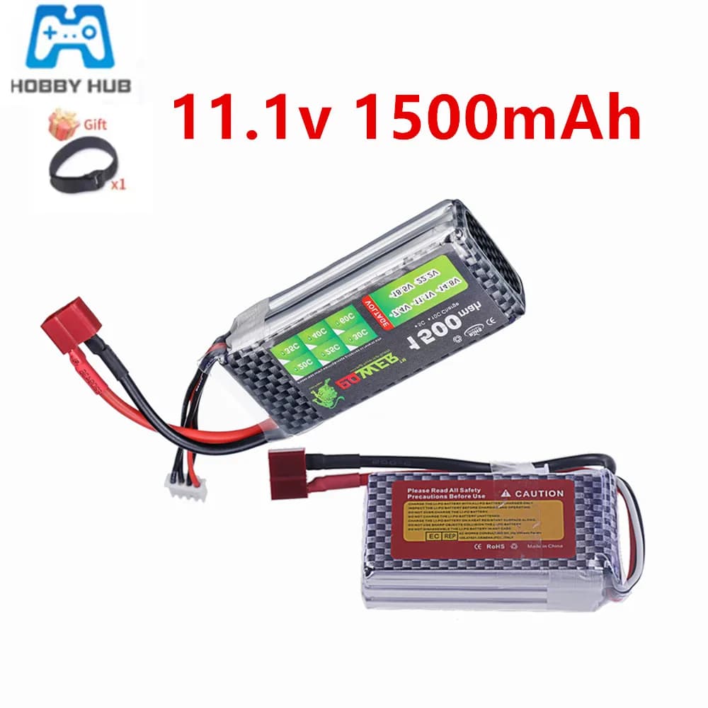 Batteria Lipo ad alte prestazioni 40C-60C 3S 11.1V 1500mAh per modello RC elicottero drone aereo barca auto camion batteria