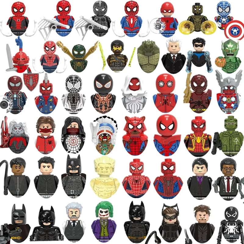BEAST KINGDOM Spider-Man Iron Man Captain America Loki Mattoncini Personaggi dei cartoni animati Blocchi da costruzione Regalo di compleanno XH1941 XH1835