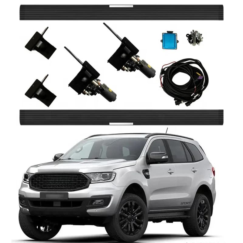 High Quality Black Powder Coated 100% Waterproof Automatic Electric Power Side Steps Running Boards Fit Everest