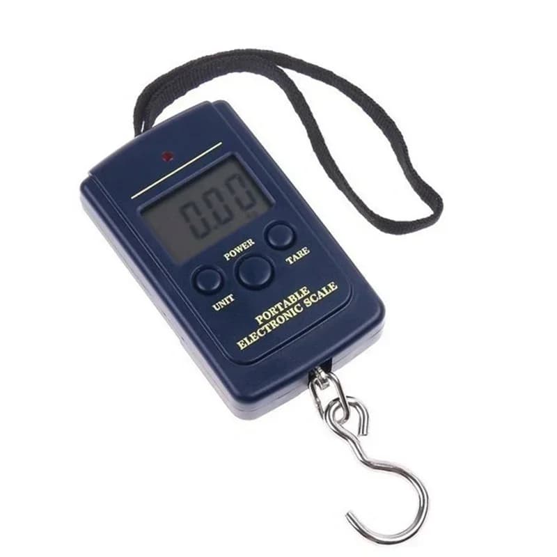 Mini bilancia digitale 40 kg x 10 g Bagagli da pesca portatili da viaggio Bilancia elettronica con gancio con steelyard sospeso