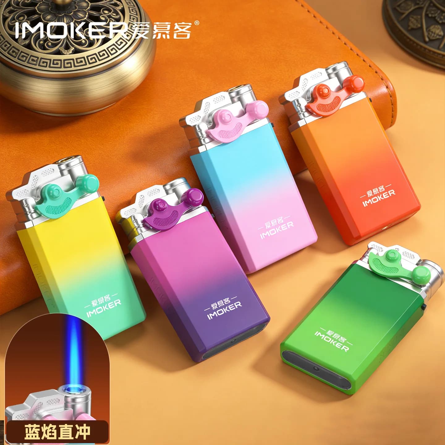 50 High-end Genuine Metal Windproof Lighters, Durable Inflatable Lighters Smoking Accessories