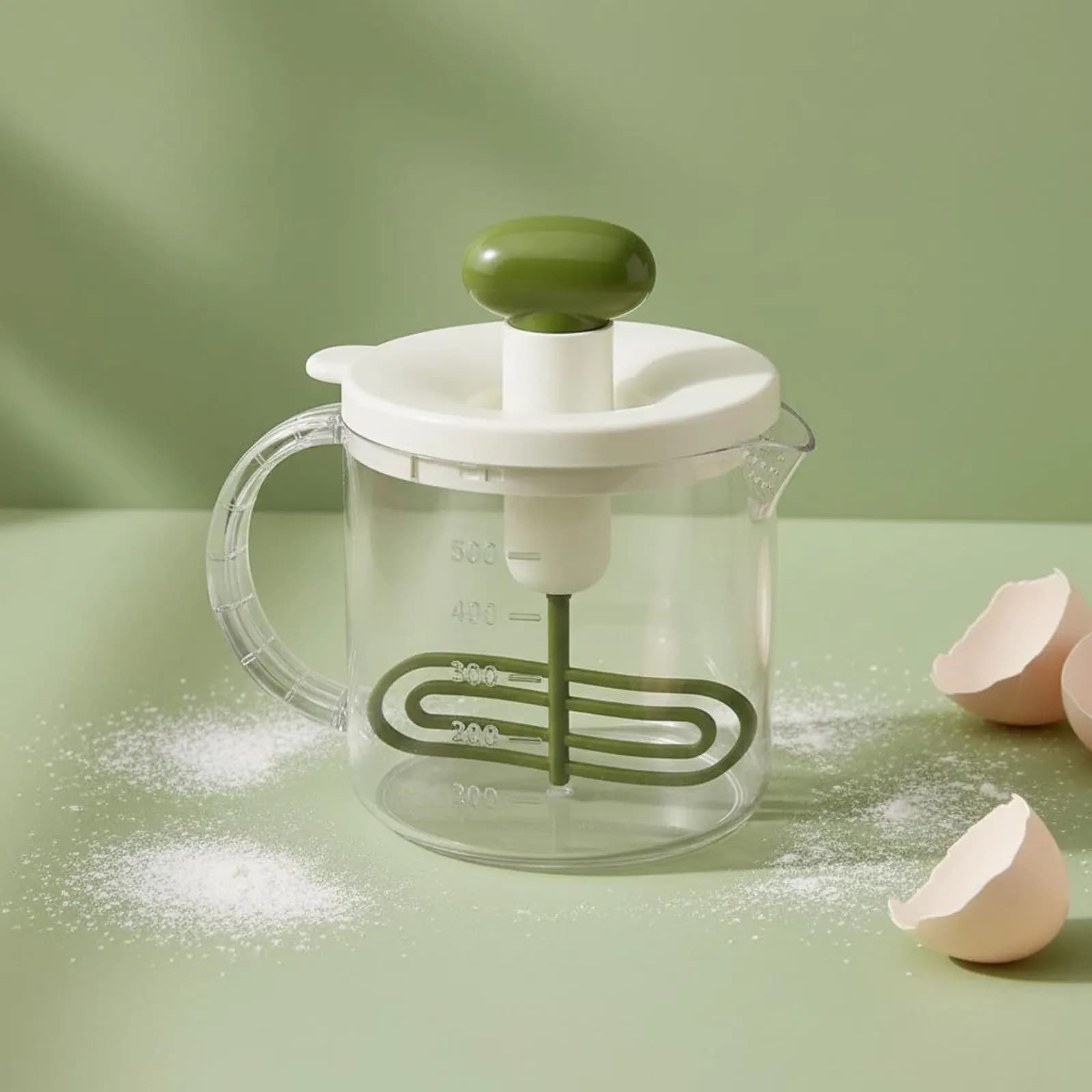 Frullatore Manuale Multifunzione a Pressione per Uova e Alimenti, Utensile da Cucina Facile da Pulire