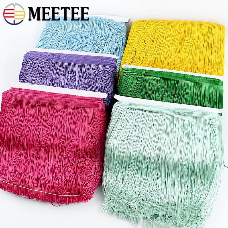10M 10-20cm Frange con nappe per abito latino Borsa per indumenti Lace Trim Nastro Gonna Tenda Decorazione Guarnizioni Accessori per cucire fai da te