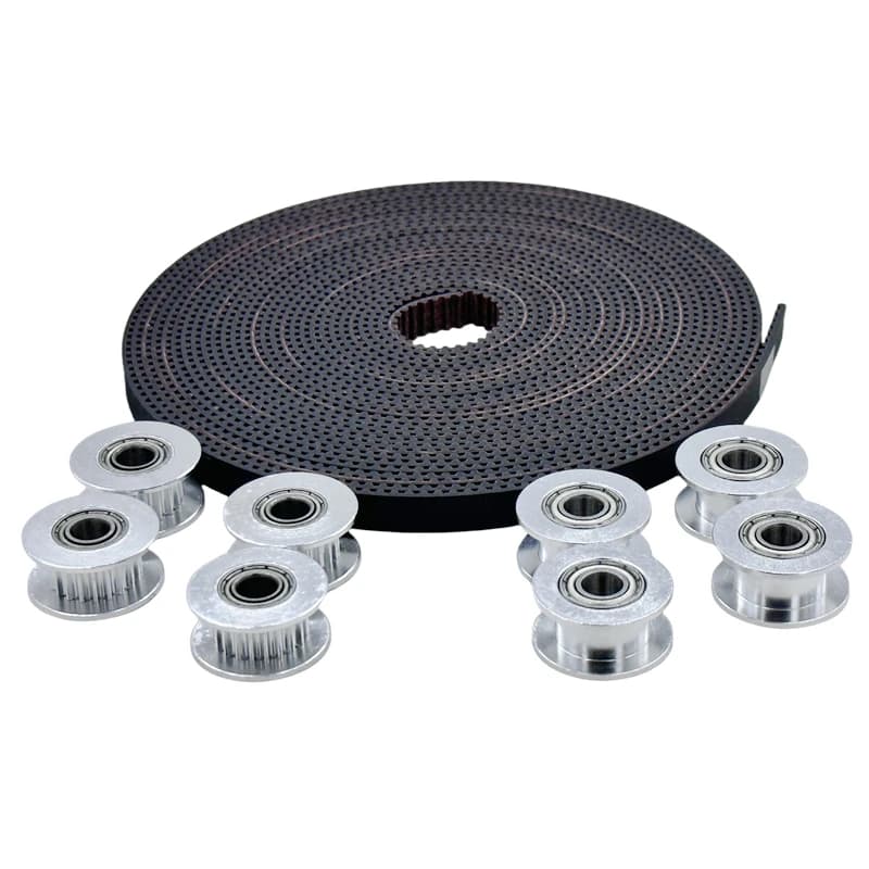 Aluminium GT2 20T Idler With 5M High Quality 2GT Timing Belt 6/10mm Kit 20 Tooth Idler Pulley Bore 5mm For 2GT 3D Printer Parts
