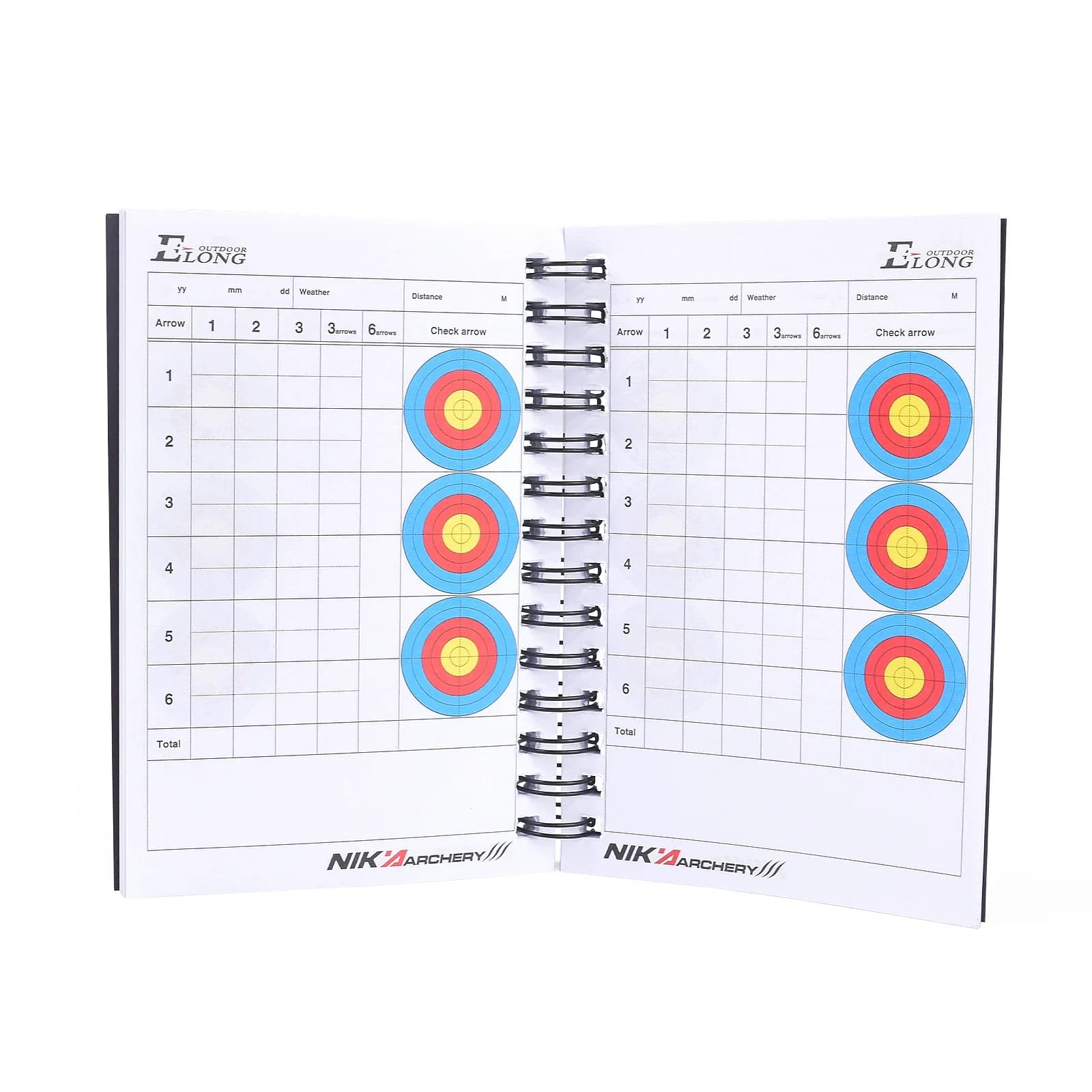 2 Pezzi Libretto Punteggio Elong Archery per Allenamento Quotidiano di Tiro con l'Arco all'Aperto, Strumento per Registrare i Punteggio