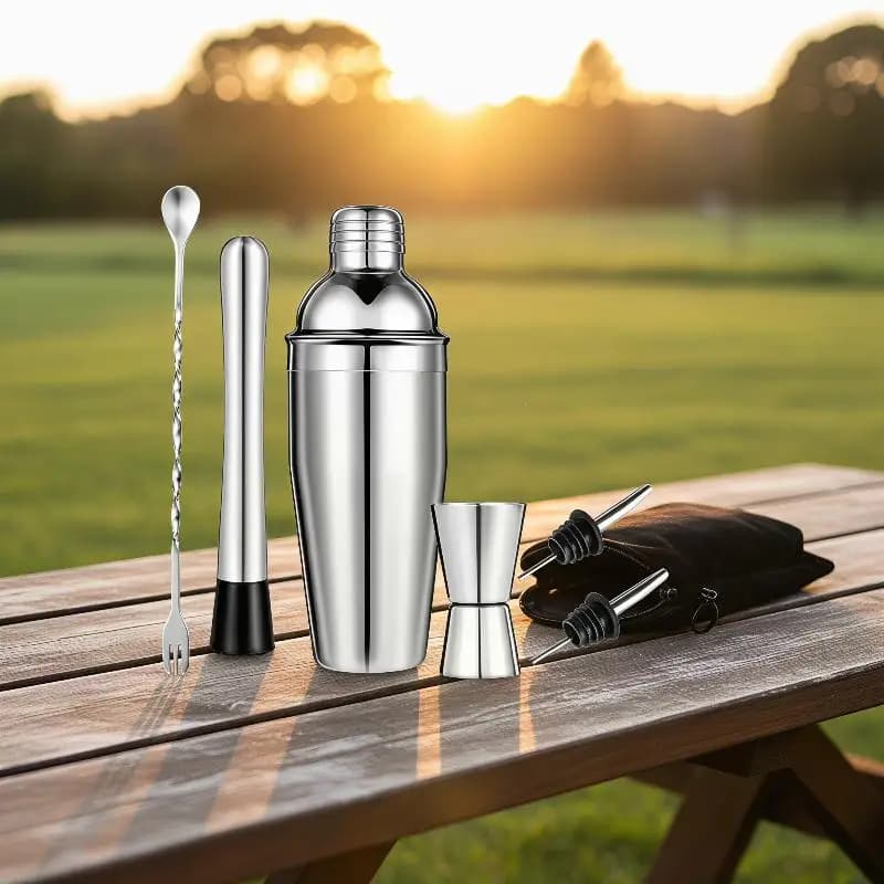 1/6Pcs High Quality Stainless Steel Cocktail Shaker Set Complete Bartender Tools for Home Pub Party UseHealth Care 93 Store
