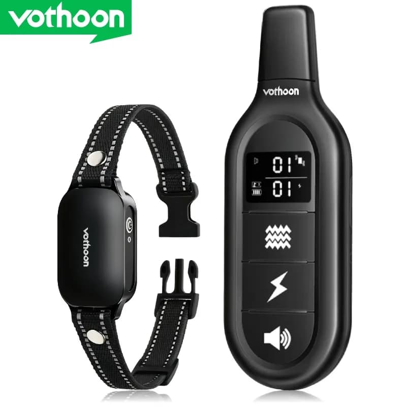 VOTHOON 3300Ft Electric Dog Training Colla Rechargeable Waterproof With Remote for Small Medium Large Dogs with Vibration Shock