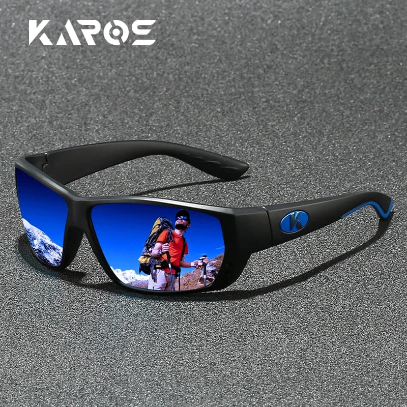 Polarized sports sunglasses with UV400 protection for cycling, running and hiking, anti-reflective and resistant frame for men and women