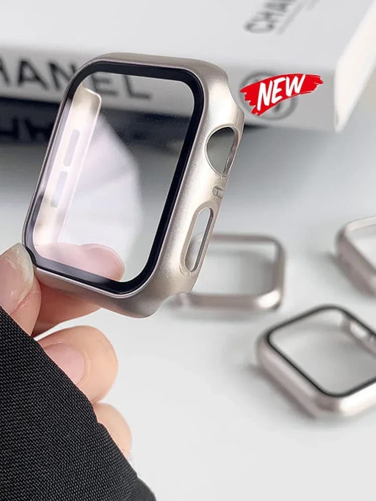 Glass+Cover For Apple Watch case 46mm 44mm 40mm 45mm 41mm 42mm Screen Protector Apple Watch series 10 9 8 7 6 5 3 SE Accessories
