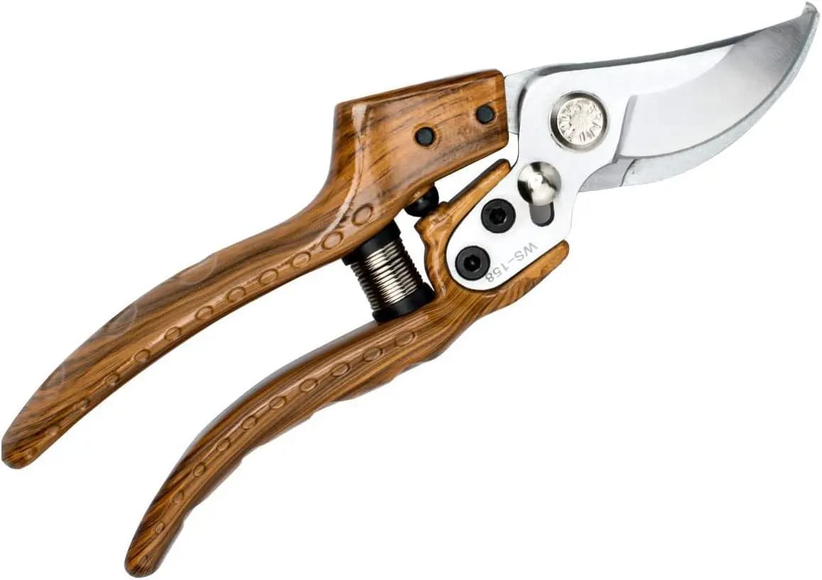 Professional Sharpening Scissors, Garden Shears, Bypass Scissors for Plants, Trimmer for Trees, Wood Effect