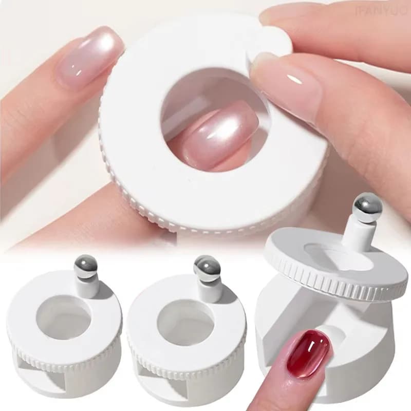 360 ° Strumento Magnetico Rotante per Nail Art Effetto Occhio di Gatto, Perline di Vetro Magnetiche per Smalto Gel, Forte Assorbimento Luminoso, Professionale per Salone e Fai da Te